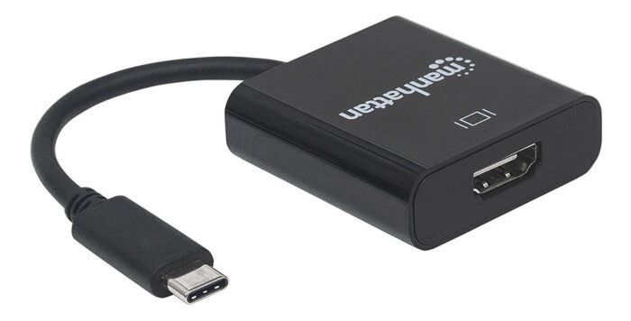 Adaptador Manhattan Usb-c 3.1 Macho - Hdmi Hembra, (151788) Negro