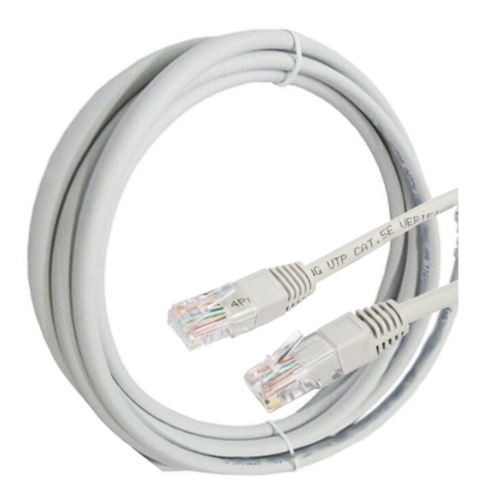 Cable Utp Xcase Ponchado, Cat 5, 5mts, Gris, (CAUTP55)