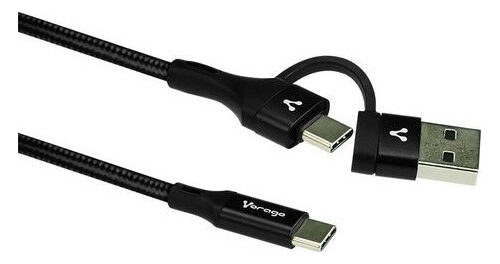 Cable Vorago, CAB-126, Tipo C a USB, De Carga Rapida de 1 metro, Color Negro