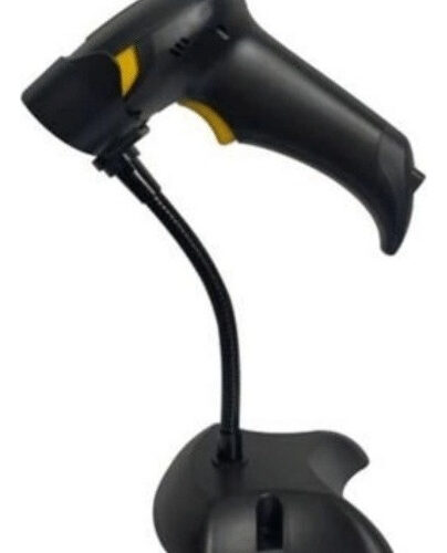 Lector De Codigo De Barras Color Negro Marca Nextep 1D, Con Cable Para Puerto Usb Y Con Base, Sensor Laser