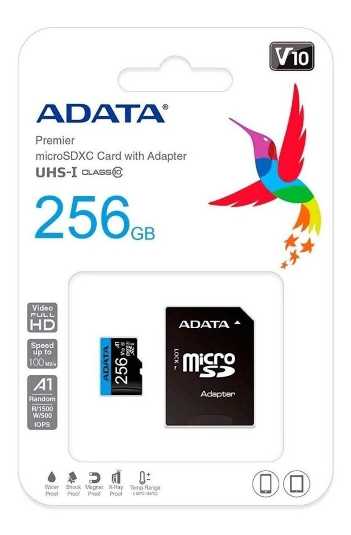 Memoria Micro SDXC ADATA Premier V10, 256GB, UHS-I, Class 10, Adaptador SD