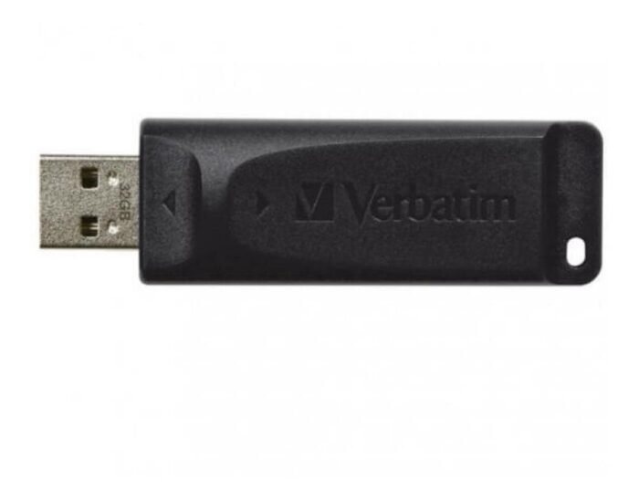 Memoria usb Verbatim Slider 32GB, retractil, USB 2.0, negro, (98697)