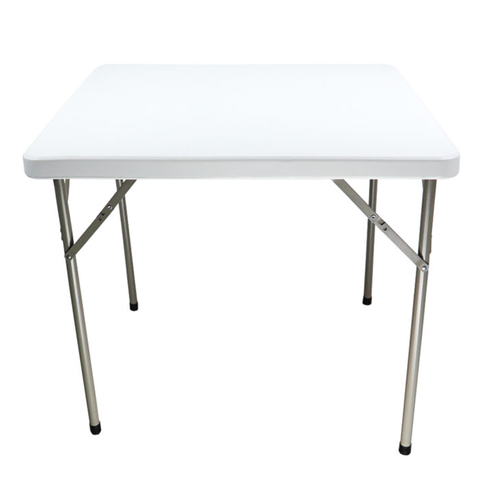 Mesa Modamob Cuadrada 86X86cm, Altura 74cm, Para El Hogar, La Oficina Y Eventos, Blanco, (ZL-F86)