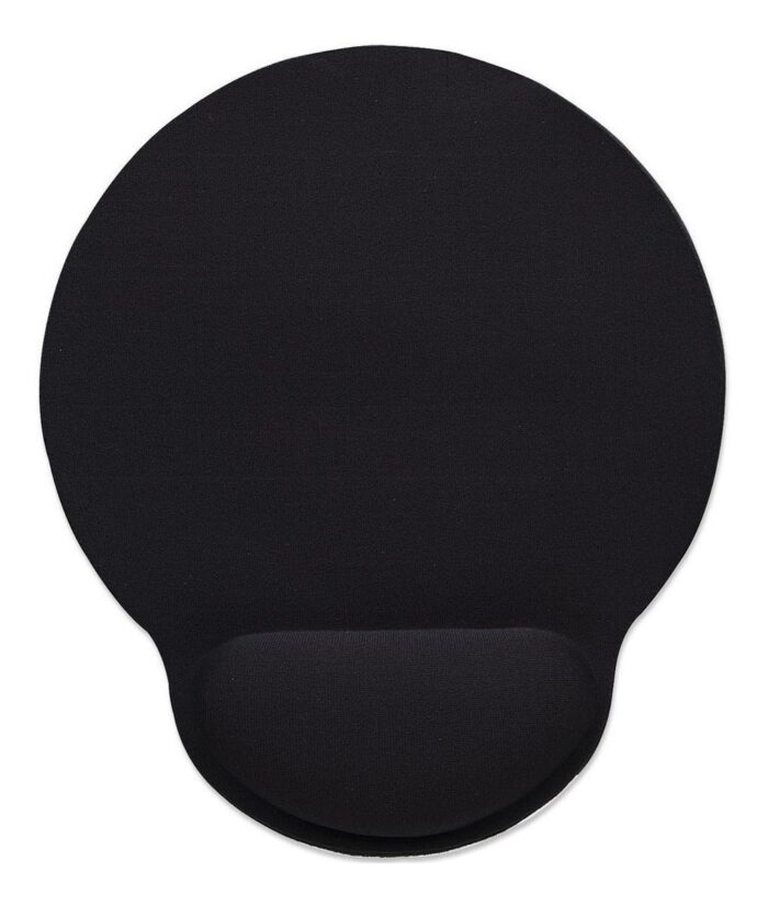 Mousepad Manhattan Con Descansa Muneca Tipo Gel, Color Negro