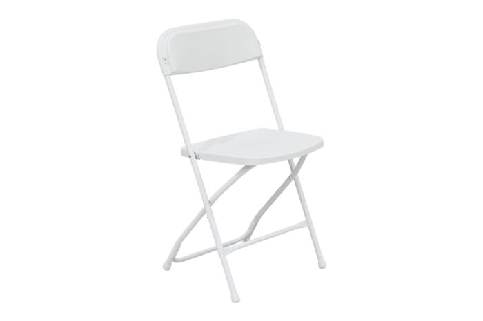 Silla Modamob Plegable 47cm Largo, 45cm Ancho, 82cm Alto, Diametro Tubo 19mm, Blanco, (ZL-D40)