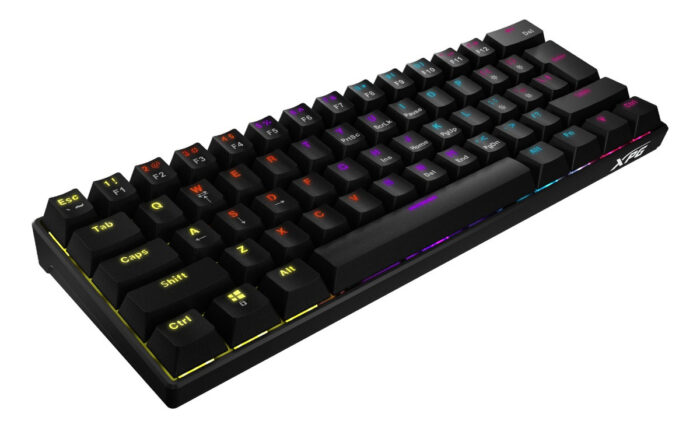 Teclado Gamer Mecanico Xpg Summoner Mini, Conexion Usb, 61 Teclas, Switch Blue, Rgb Led, Incluye Cable Tipo C, Desmontable, Color Blanco.