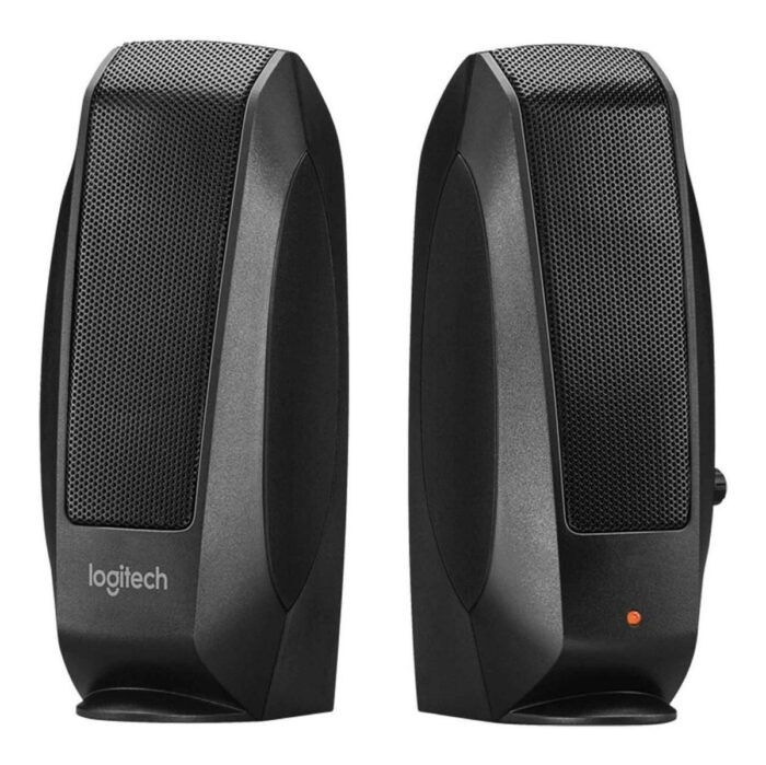 Bocinas Logitech S120 2.0 Entrada Plug 3.5mm, Negro, (980-000161)