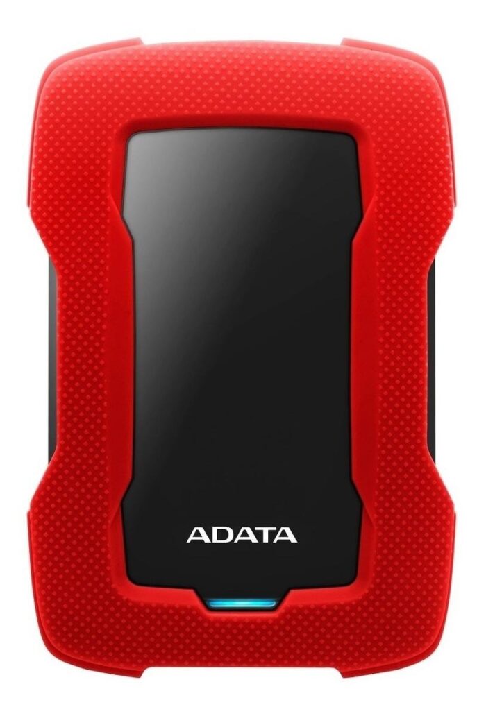 Disco Duro Externo Adata Hd330, 2.5 Pulg, 1tb, Usb 3.1, Rojo/negro, A Prueba De Golpes, Para Mac/pc