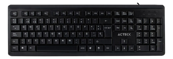 Teclado Acteck Alambrico, Color Negro, (AC-928946)