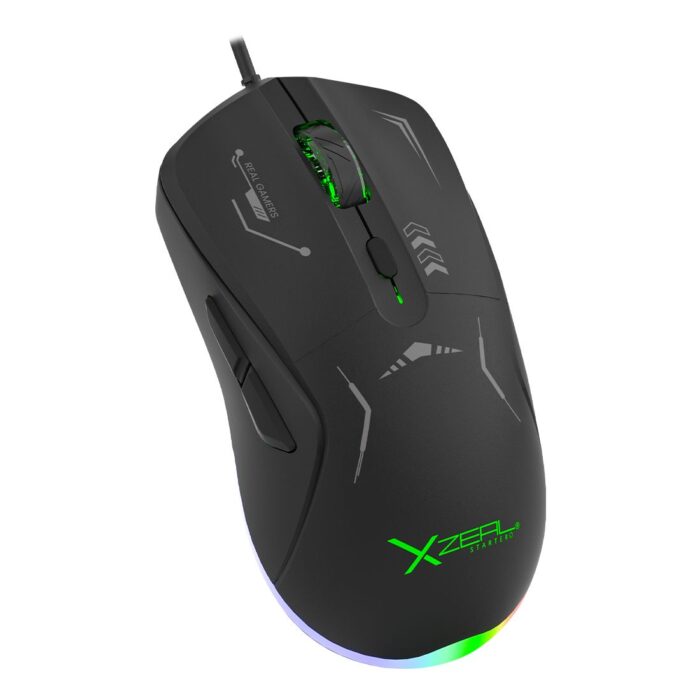 Mouse Gamer Xzeal Xst-401, Rgb, 7200 Dpi, 6 Botones, Cable 1.5m, Negro