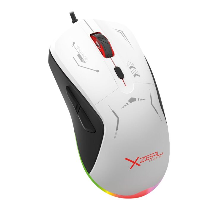 Mouse Gamer Xzeal Xst-401 Rgb 7200 Dpi 6 Botones, Colorblanco